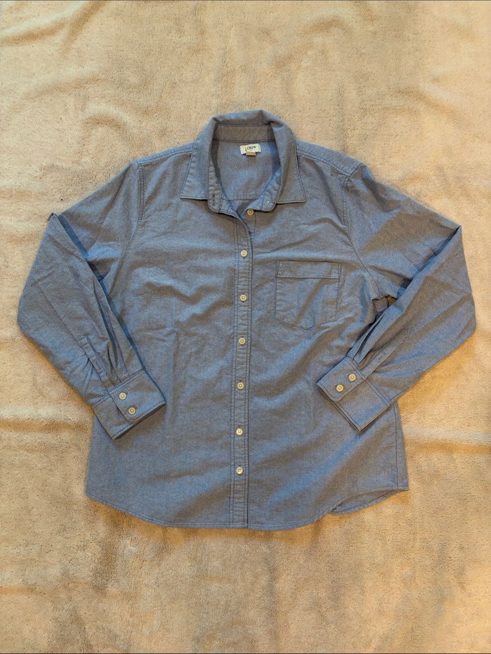 J. Crew Women's Light Blue Button-Down Shirt